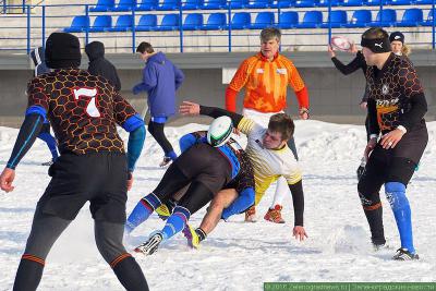 Рязанские команды выступили на фестивале «Снежное регби»